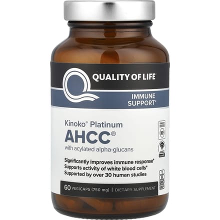 Kinoko® Platinum Ahcc® met geacyleerd alfa-glucaan, 60 vegicapsules