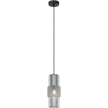 Viokef Hanglamp Lilian, glas, rookgrijs