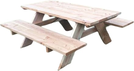Rockwood® Picknicktafel Douglas Classic 4.00m met afgeronde hoeken