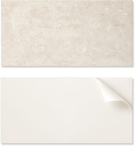 Zelfklevend decoratief element van vinyl voor thuis, 120x60 cm, natuurlijke lichte steenkleur.