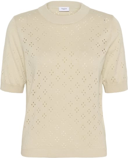 Saint Tropez OlineSZ SS Pullover Dames Trui - Oatmeal