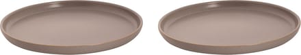 Palmer - Bord - Sandy Loam - 28 cm - Grijs - Stoneware - Bordenset - 2 stuks