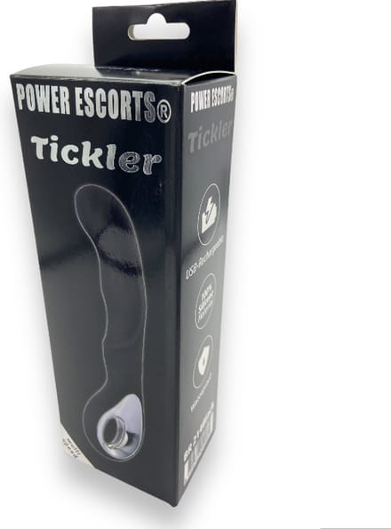 BR214BLACK – Power Escorts Tickler Silicone G-Spot & Clit Vibrator
