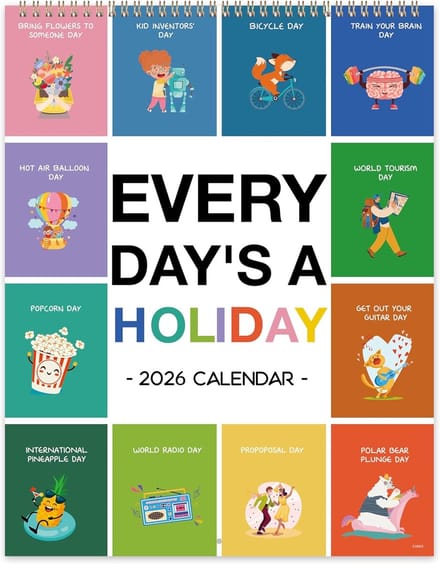 Verticale Wandkalender 2026 - Jaarkalender met Dagelijkse Vakantiedagen - Groot Formaat 20x33 Inch