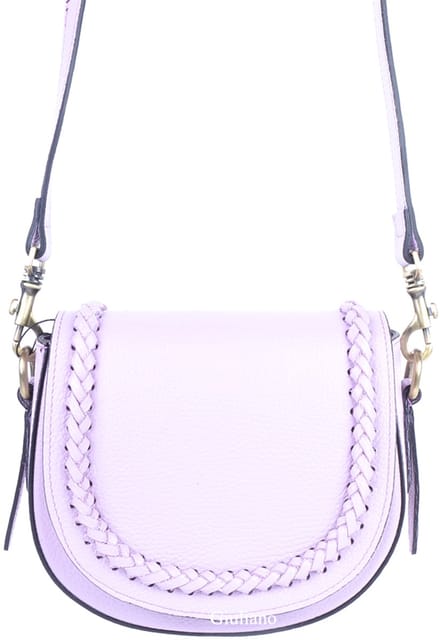Giuliano lederen schoudertas Belle - Dames - Made in Italy - Lila