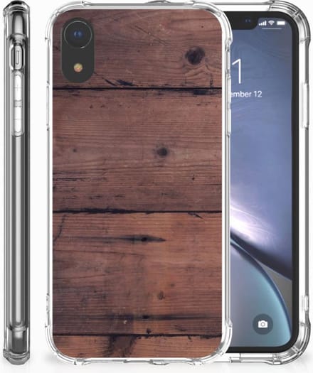 Back Cover voor Apple iPhone Xr Stevig Telefoonhoesje Old Wood