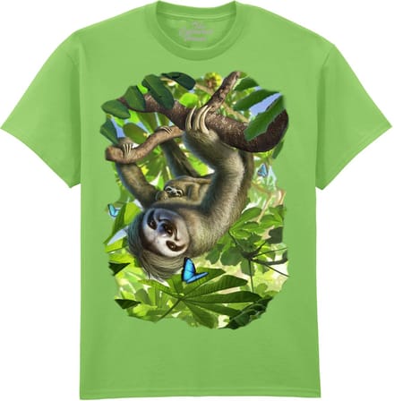 Luiaard Mama Sloth The Coloured House T-shirt L