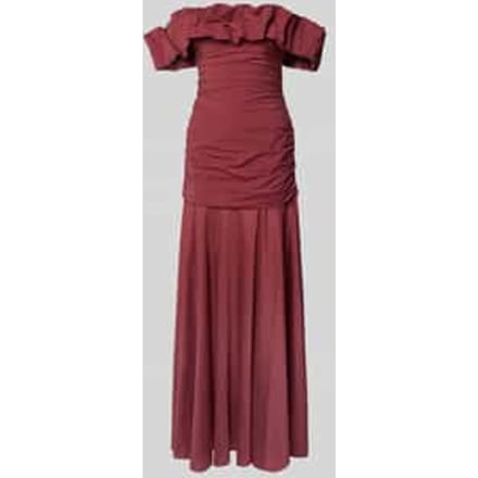 Maxi-jurk in off-shoulder-look met draperieën