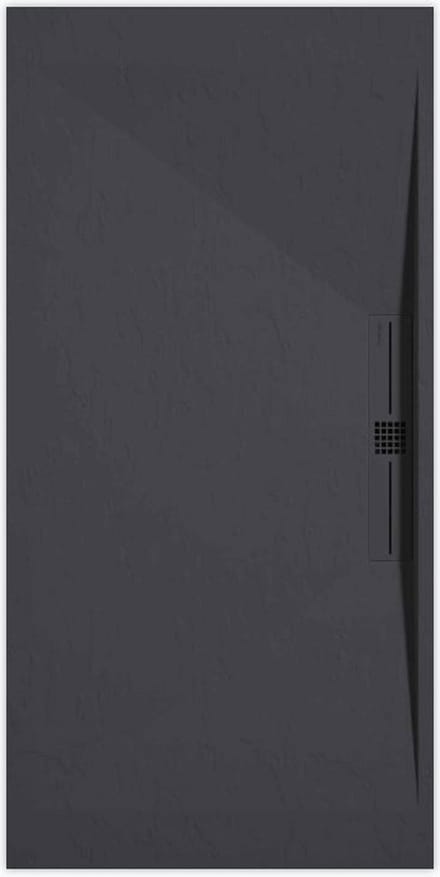 Sanifun douchebak Stone Side Anthraciet Slate 900 x 700 P