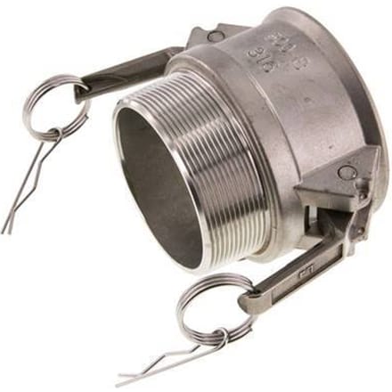 Camlock DN 75 (3'') Koppeling RvsR 3'' met buitendraad Type B MIL-C-27487