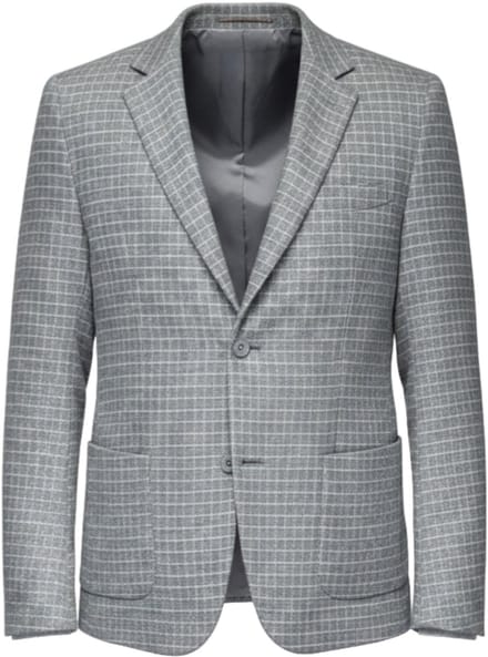 OMBRE Blazer - Regular Fit - Lange Mouw - Knopen Grijs M