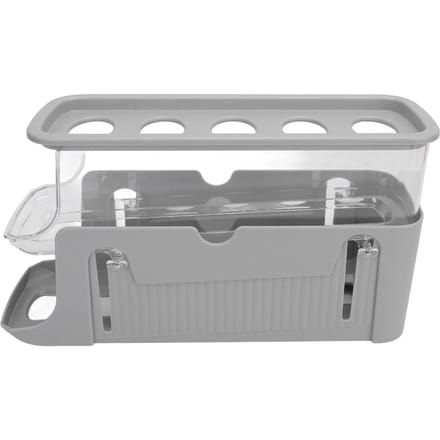Rollende Eierdispenser voor Koelkast Ruimtebesparend 2 Laags Automatische Eieropbergcontainer Grey gray