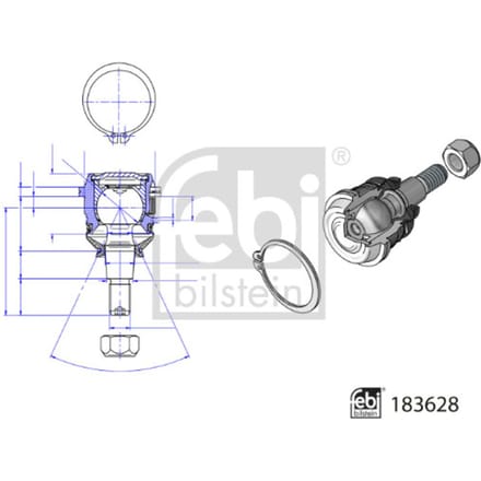 Draagarmverbinding / draagarmpen FEBI BILSTEIN 183628