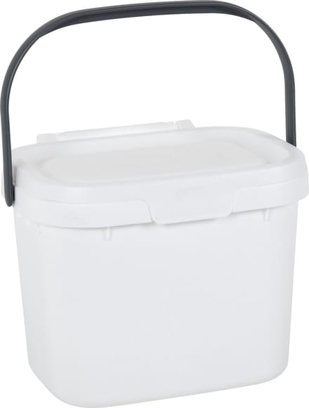 KeuKeuken Caddy 4,5 liter - Afvalbakje - Keuken afvalbakje - Wit
