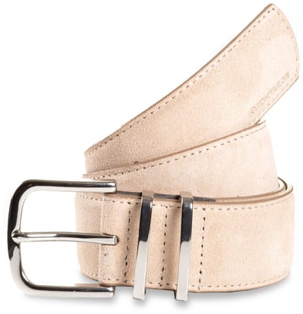 Tom Tailor - TTMILLIE leren riem met afgeronde gesp - Maat 100 - sand