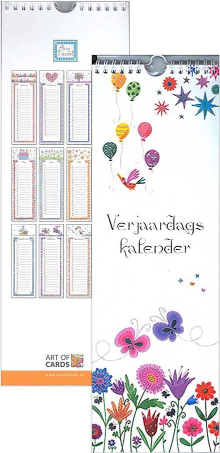Verjaardagskalender - Anytime - Ophangbaar - 13 x 39,5 x 0,6 cm