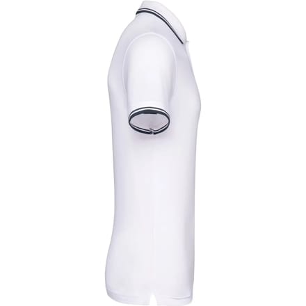 Kariban Gestreepte herenpolo korte mouwen K272 - White / Navy - 4XL
