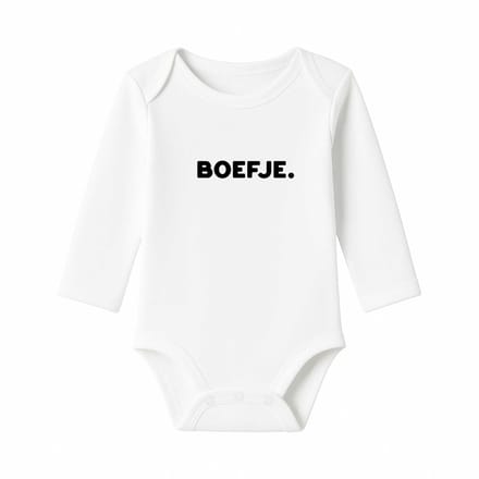 Romper Boefje - wit - lange mouw