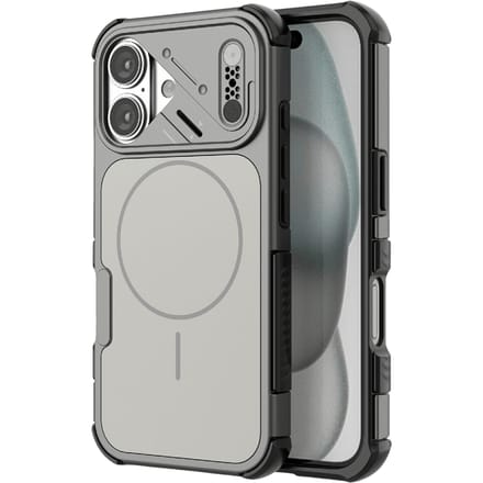 CaseBody Apple iPhone 16 Shockproof MagSafe Back Cover Grijs