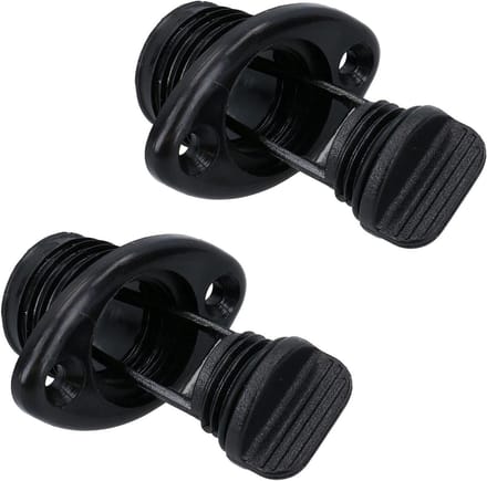 Boot Drain Plug - Afwateringsplug Kajak - Waterdicht Afsluiten - O-ring Afdichting - 25mm Gat - Zwart
