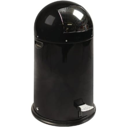 EKO - Kickcan 33 liter - Steel - mat zwart - Prullenbak