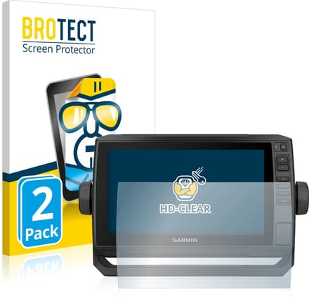 BROTECT - Screenprotector voor Garmin ECHOMAP UHD 92sv - Folie Beschermfolie transparant 2 Stuks