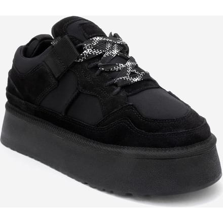 Riven Leren Platform Sneaker Dames