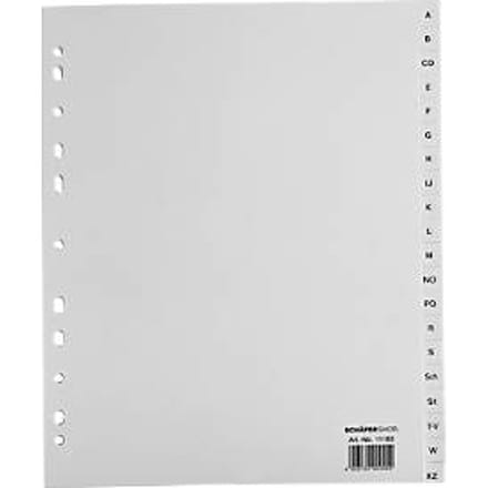 Schäfer Shop Select map index, extra breed, letters A-Z (20 vel), grijs