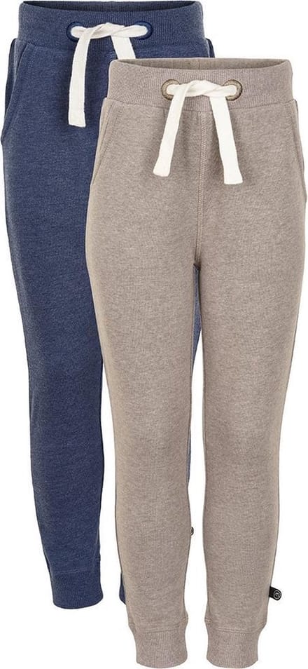 Minymo Joggingbroek Jongens Katoen Grijs/blauw 2-delig Mt 80
