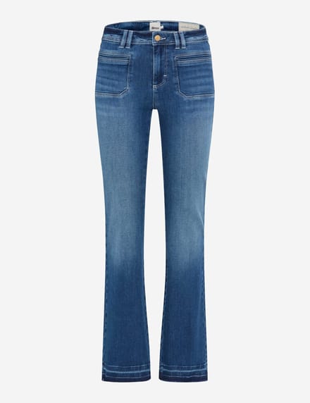 Brax Dames   Style ANA USED REGULAR BLUE, denim blauw regular, maat 36