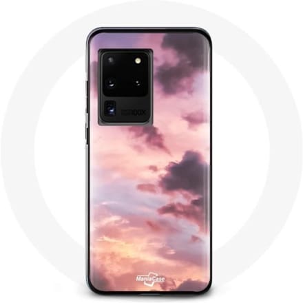 Coque - Samsung - Galaxy S20 Ultra - Souple - Coucher de soleil - Rose rose