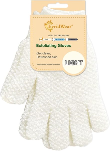 Exfoliërende Douchehandschoenen: Dubbele Textuur voor Peeling, Scrub & Massage
