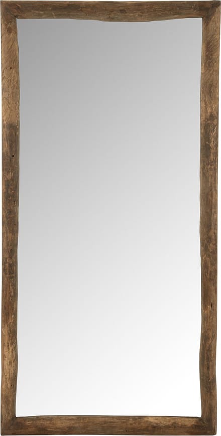 J-Line spiegel Rechthoek - hout - bruin - large - 90 x 176 cm