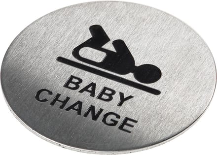 Pictogram rvs zelfkl. 75mm babykamer