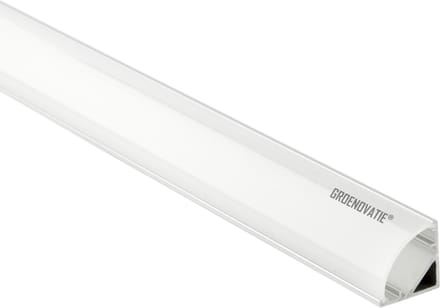 Groenovatie LED Strip Profiel Hoek - 1,5 meter - Aluminium - Compleet