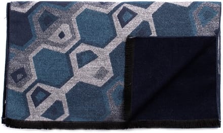 Tresanti DOLCELINO Viscose scarf with irregular stripes Turquoise (TRSCIE210 - 806)