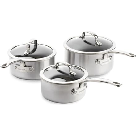 GreenPan Première 3-delige sauspannenset met deksels