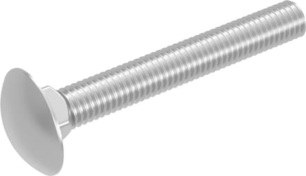 Slotschroeven M8 x 60mm Vierkante Hals RVS A2 DIN 603 - 20 Stuks