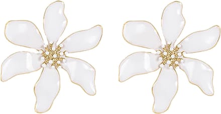 Margot Bardot Fleur Flower Oorbellen White