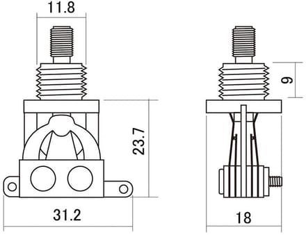 Boston SW-20-GC 3-wegs Toggle Schakelaar met Goudcontacten