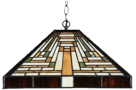 Tiffany Hanglamp Rising Sun - Art Deco Trade