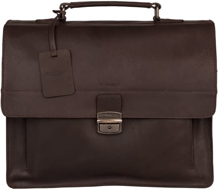 BURKELY Vintage Scott Briefcase 2-Comp. Heren Aktetas - Bruin