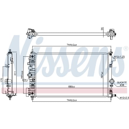 Radiator, motorkoeling NISSENS 630769