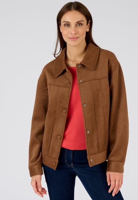 Damart - Wollen jack - Dames - Bruin - M