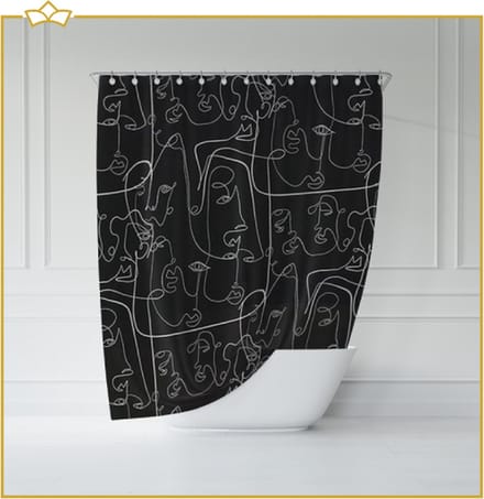 ATTREZZO® Douchegordijn Eva - 150x180 cm
