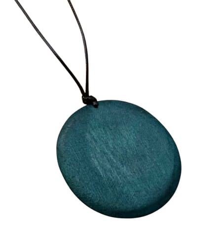 Ketting- Hout -petrol -verstelbaar- Charme Bijoux
