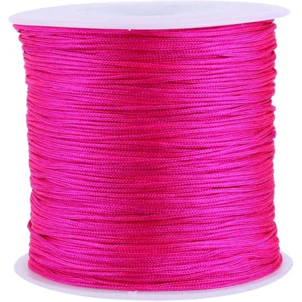 100M x 0,8 mm Nylon Chinese Knoop Koord Staart van de Rat Macrame Shamballa Draad Touw Rozenrood purple