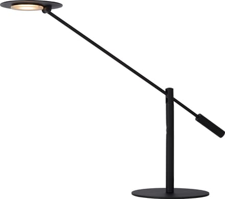 Lucide ANSELMO - Bureaulamp - Ø 18 cm - LED Dimbaar - 1x9W 3000K - Zwart