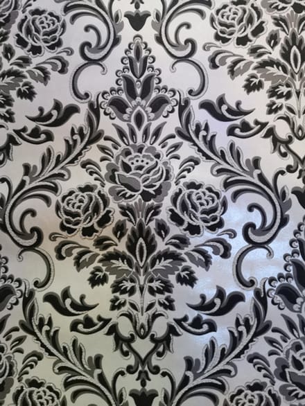barok glitter behang zwart wit 13634-20