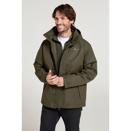 Mountain Warehouse Heren Fell II 3 in 1 jas (Donkere Khaki)